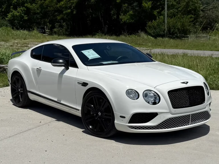 White 2017 Bentley Continental GT with black wheels