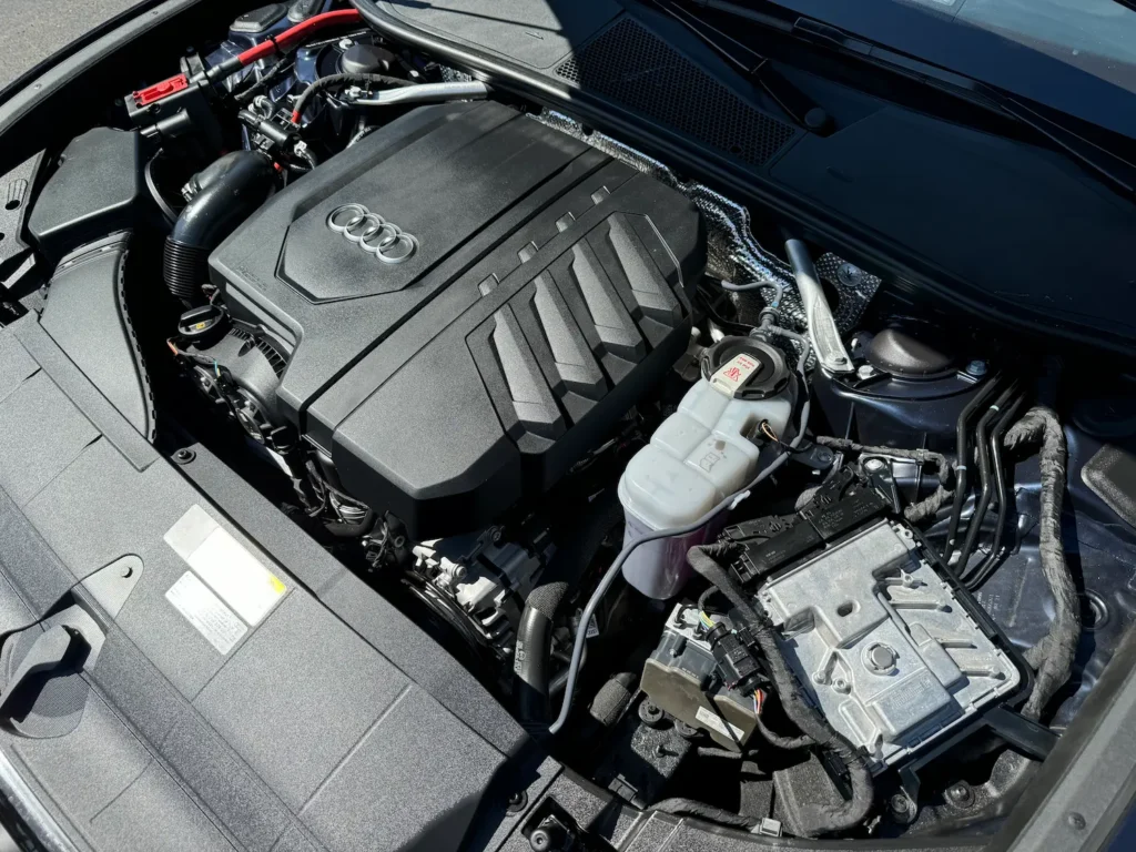 Audi A6 engine showcasing advanced German engineering and performance.