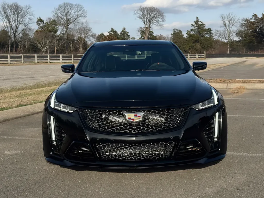 2023 Cadillac CT5-V Blackwing front view, high-performance luxury sedan
