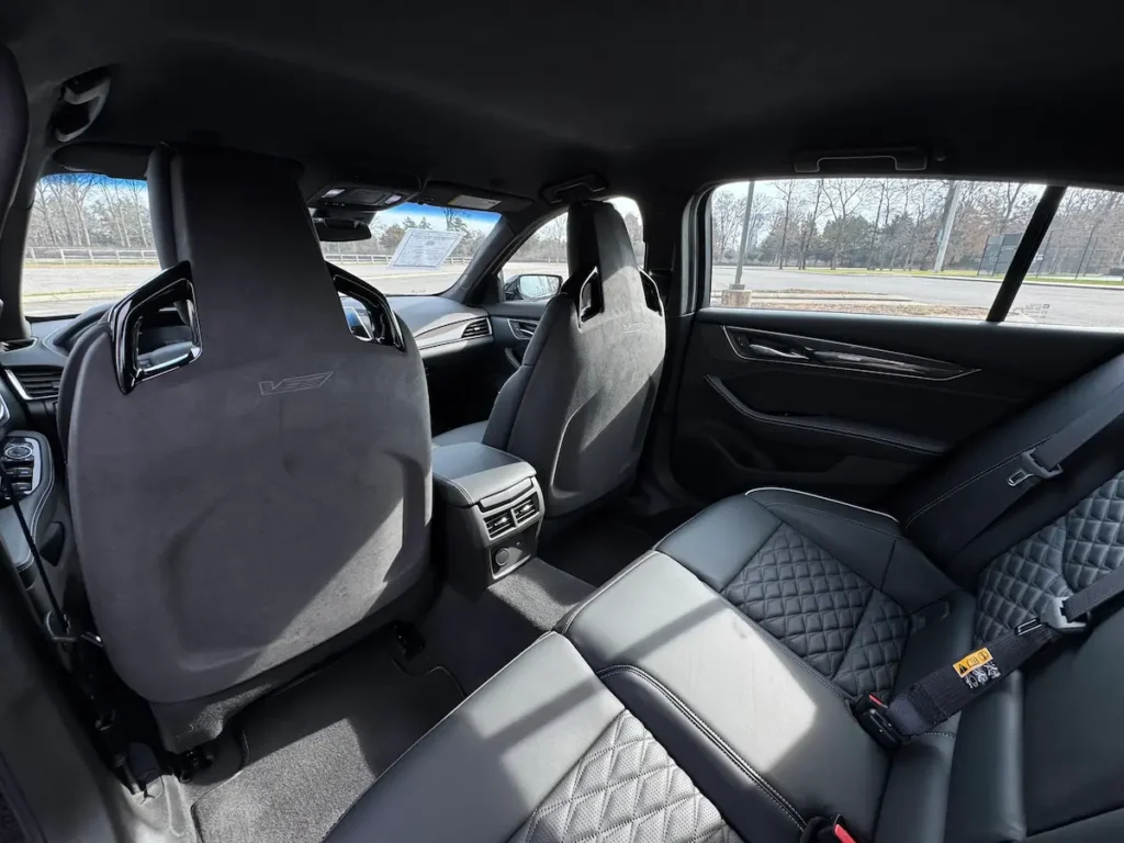 2023 Cadillac CT5-V Blackwing rear seats, performance sedan passenger space