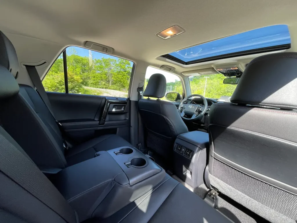 2023 Toyota 4Runner TRD rear seat interior with fold down armrest