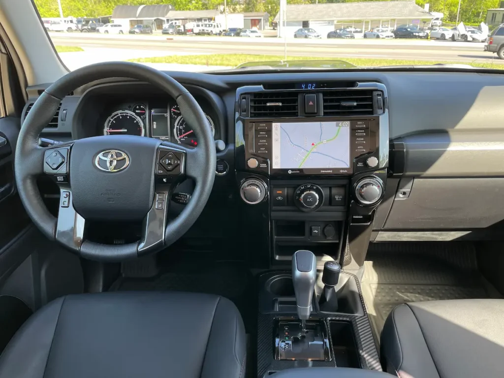2023 Toyota 4Runner TRD interior dashboard steering wheel view
