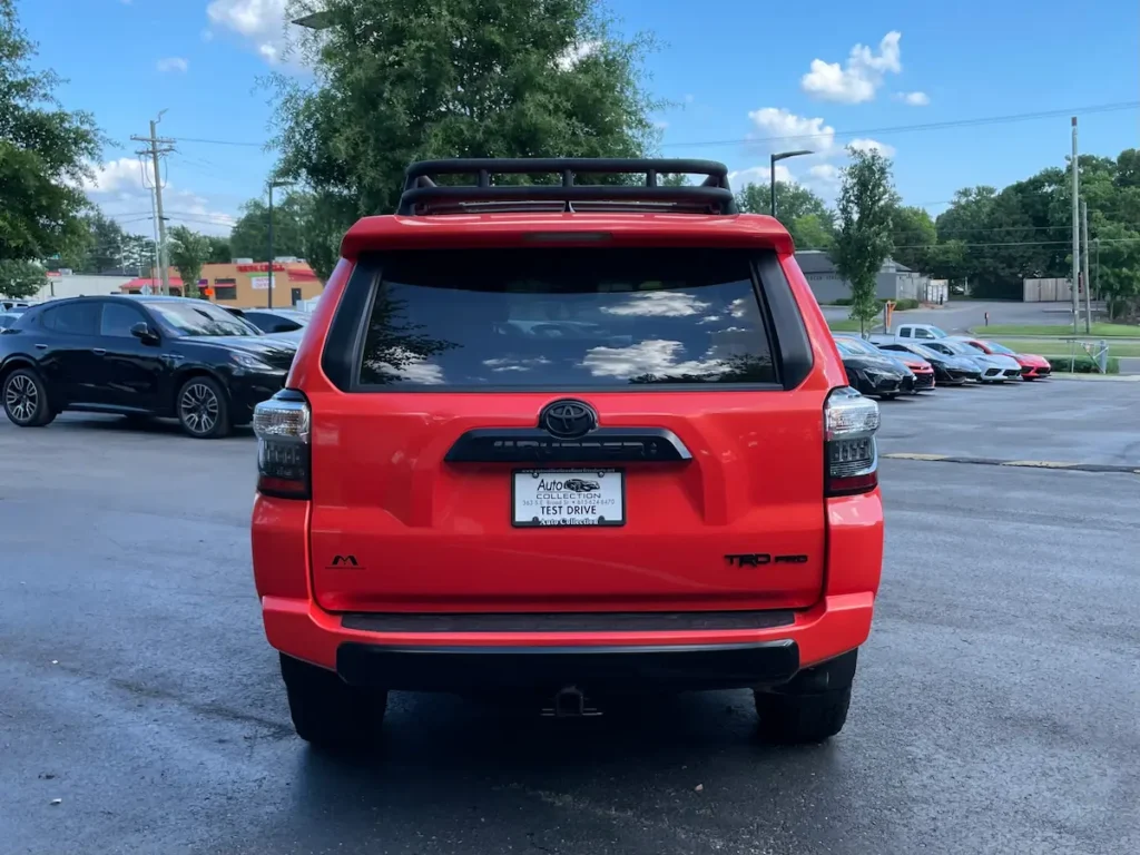 2023 Toyota 4Runner TRD Pro orange rear exterior view