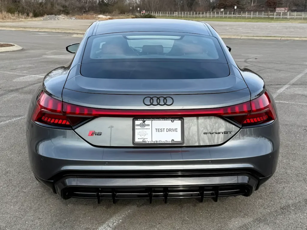 2024 Audi RS e-tron GT rear view gray electric performance sedan