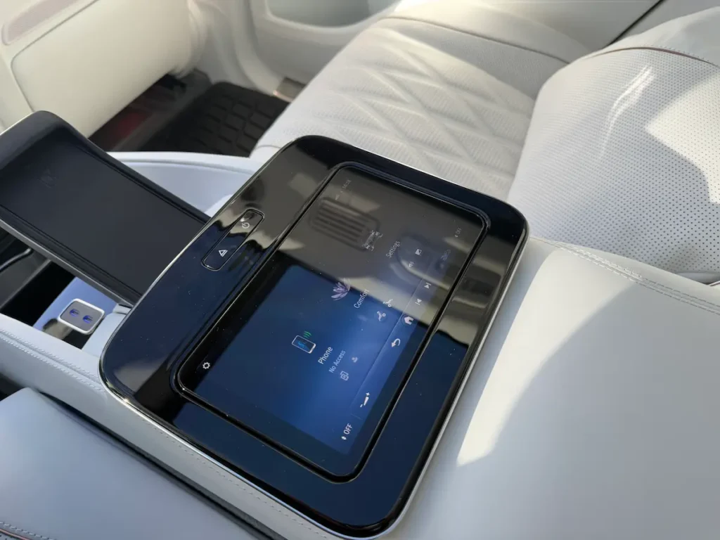 Mercedes-Maybach GLS rear tablet control system luxury features