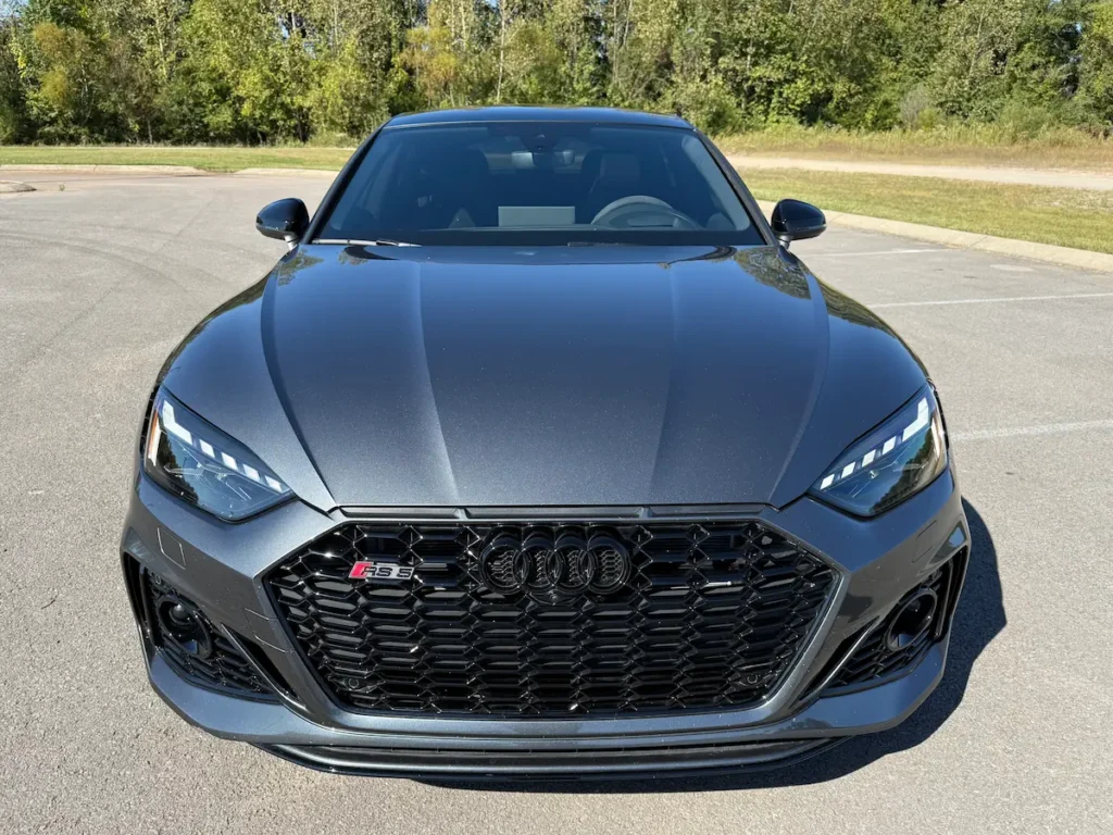 2025 Audi RS5 gray front exterior, used luxury performance car example