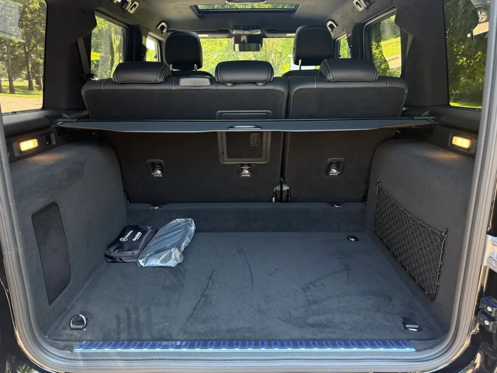 2025 Mercedes-Benz G63 AMG cargo space with rear seats upright