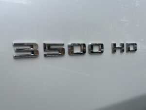 Chevrolet Silverado 3500HD chrome badge on truck exterior