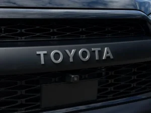 Toyota 4Runner front grille close-up with bold TOYOTA lettering
