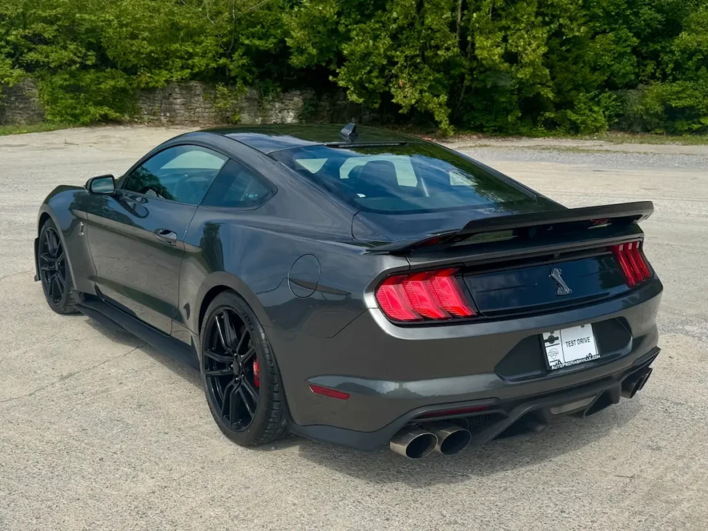2020 Ford Mustang Shelby GT500 rear exterior with spoiler