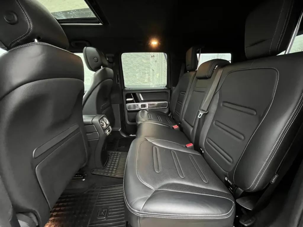 2020 Mercedes-Benz G 550 rear seat interior with premium leather