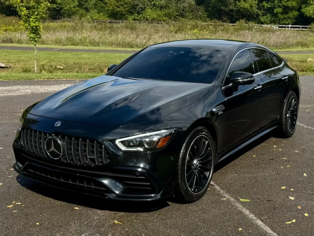 2021 Mercedes-AMG GT 53 4-Door Coupe front view in black