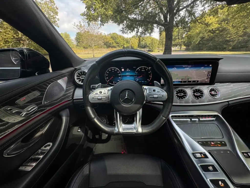 Mercedes-AMG GT 53 steering wheel and digital cockpit display