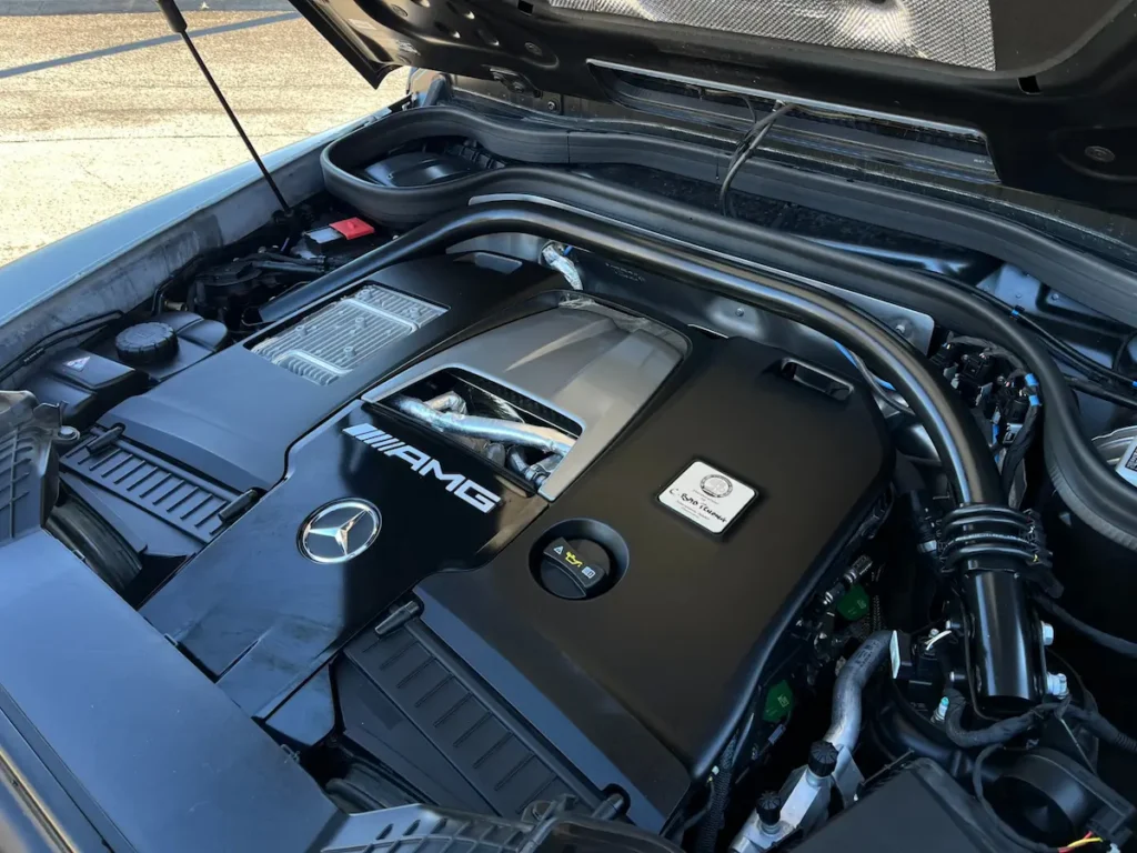 Handcrafted AMG 4.0L biturbo V8 engine in 2021 Mercedes-Benz G 63 AMG
