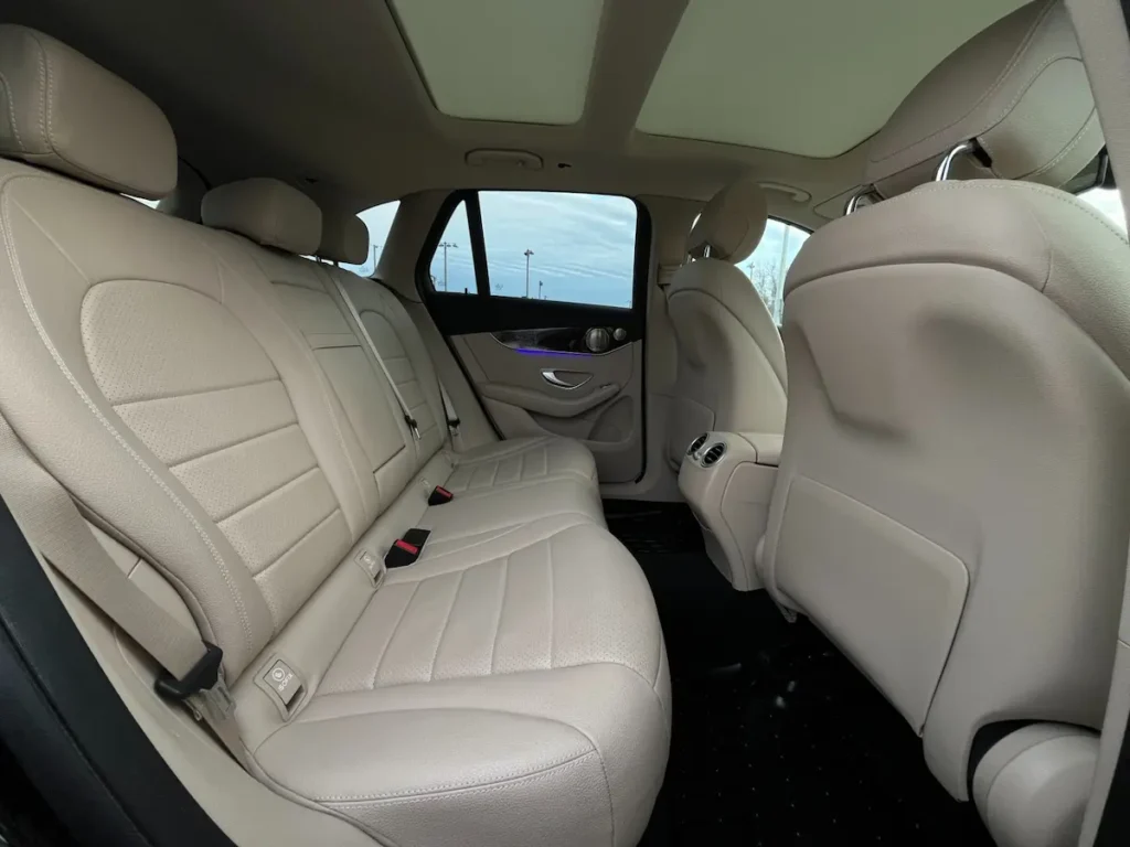 Mercedes-Benz GLC 300 rear seats with premium leather upholstery