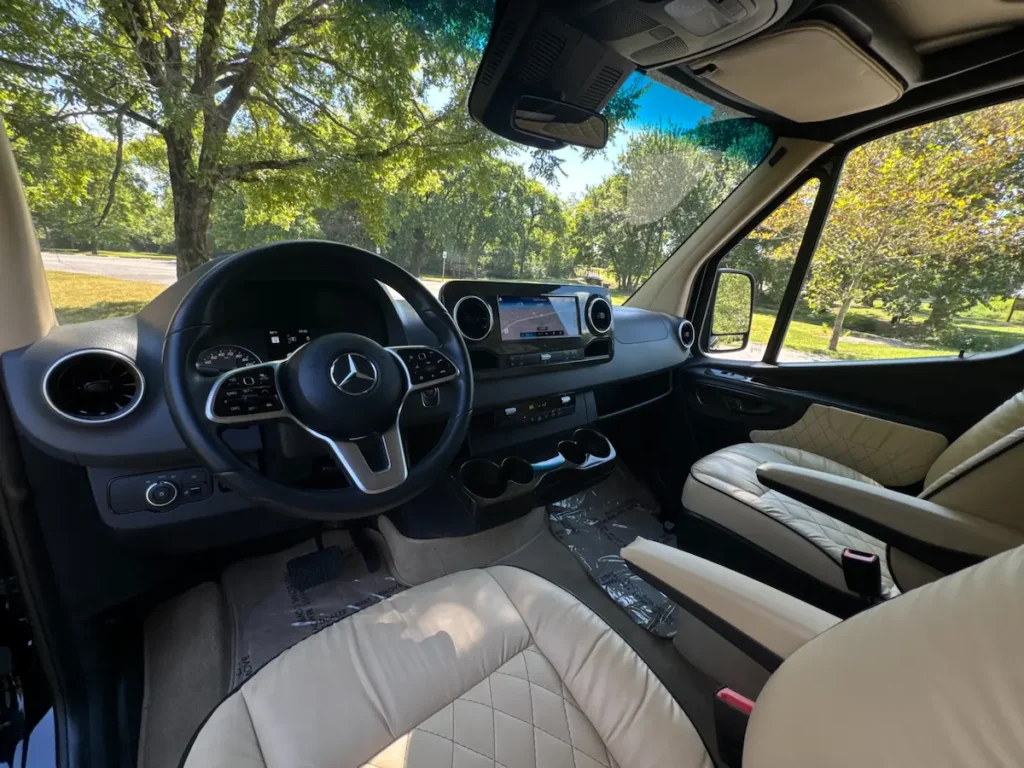 Mercedes-Benz Sprinter 3500XD luxury driver cockpit interior