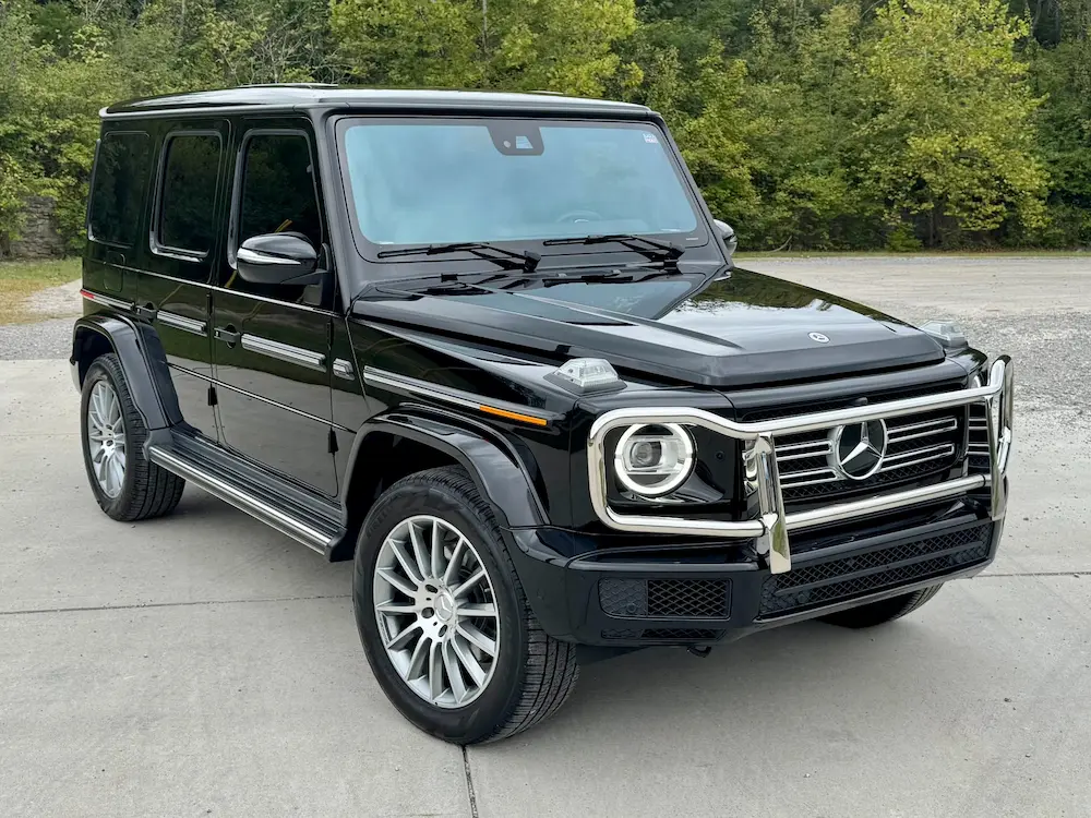 2022 Mercedes-Benz G 550 4MATIC in black showcasing luxury off-road SUV design.