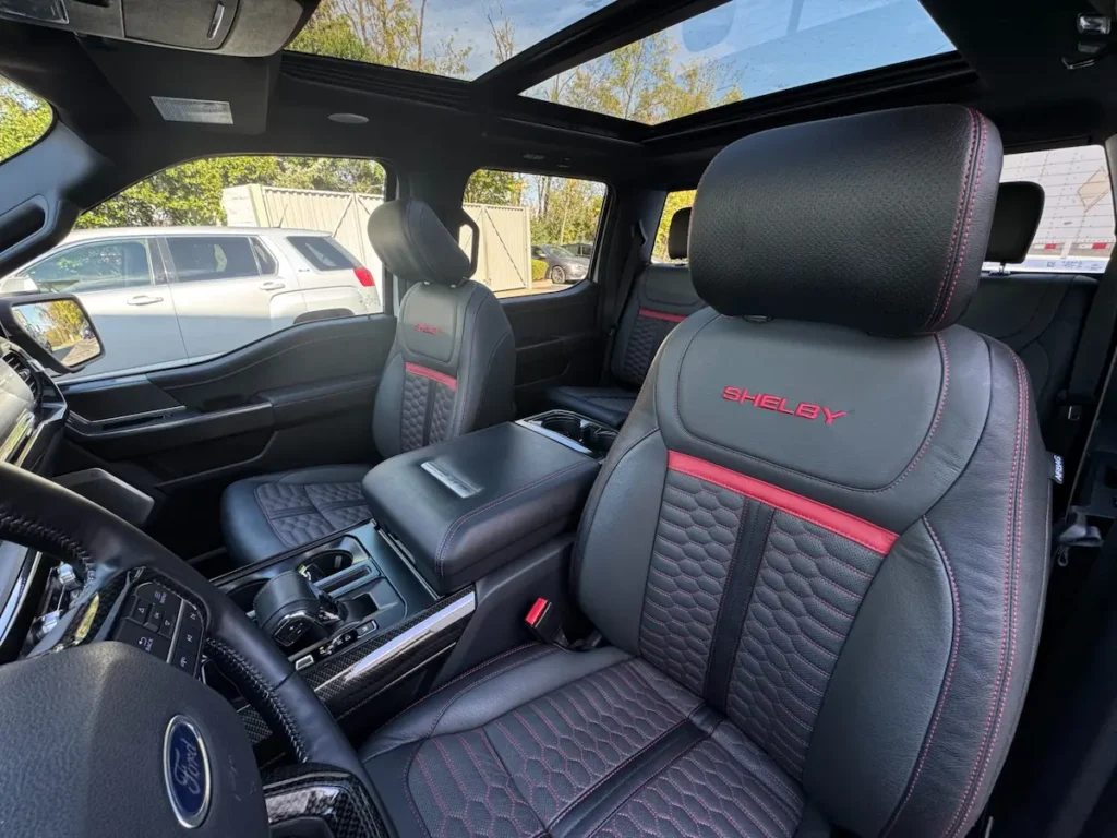 2023 Ford F-150 Shelby Super Snake front seats with Shelby branding