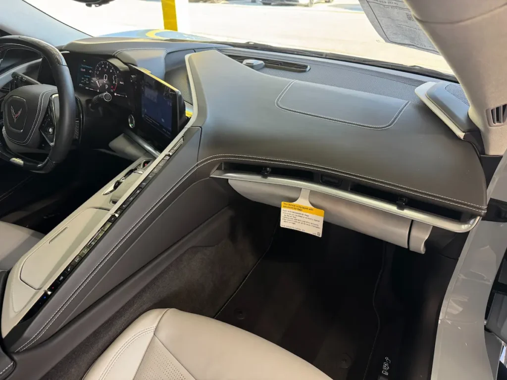 Corvette Z06 3LZ cockpit with driver-focused dashboard layout