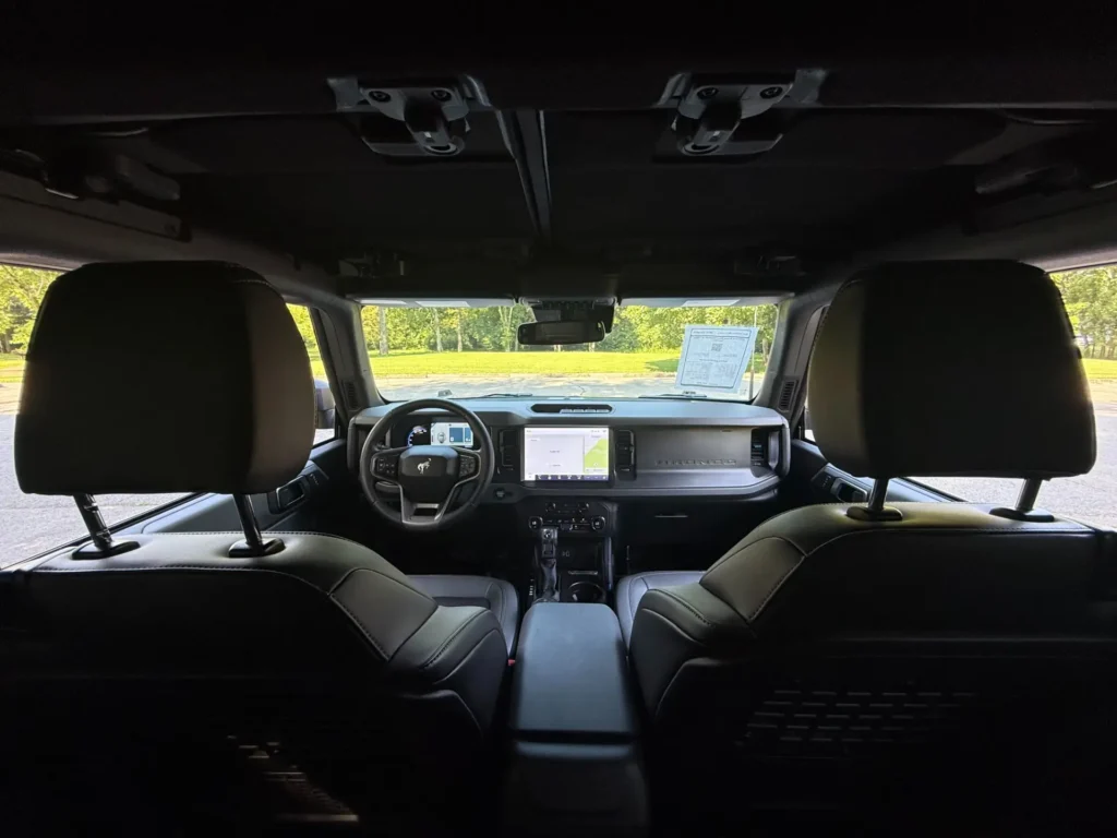 Interior of 2024 Ford Bronco Black Diamond with SYNC touchscreen display