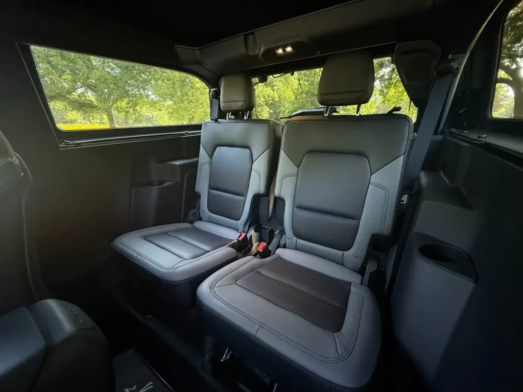 2024 Ford Bronco Black Diamond rear seating area