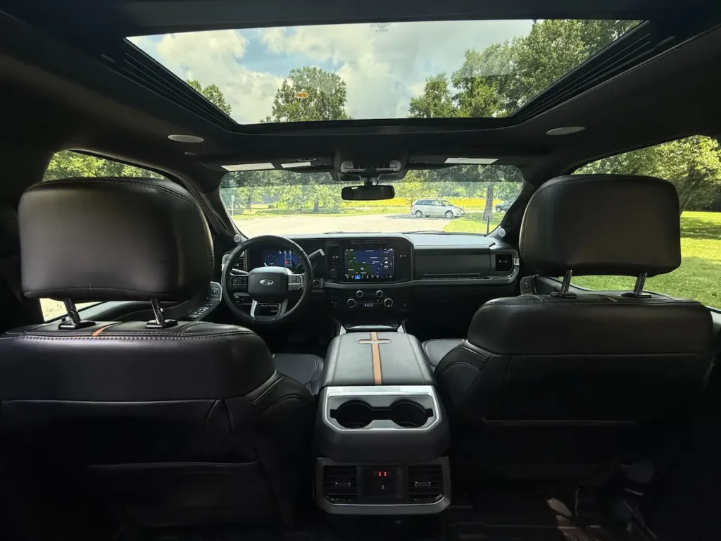 2024 Ford F-350 Super Duty Platinum interior with leather and moonroof