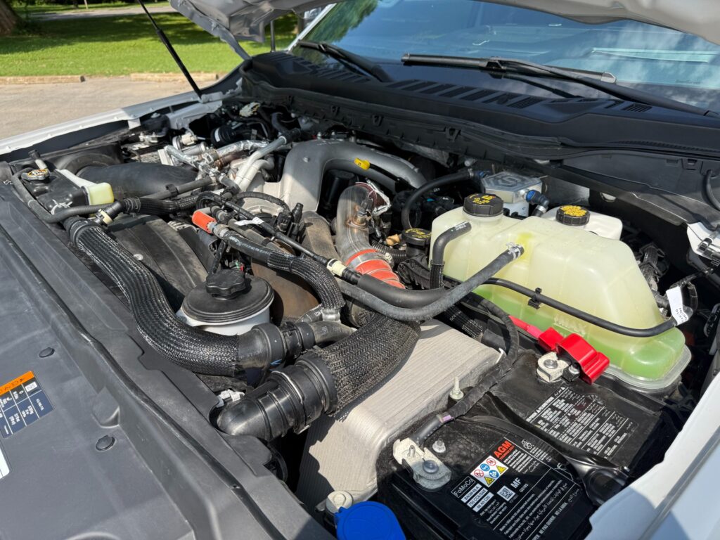 2024 Ford F-350 Super Duty Platinum 6.7L High-Output Power Stroke V8 Turbo Diesel engine bay in Brentwood TN