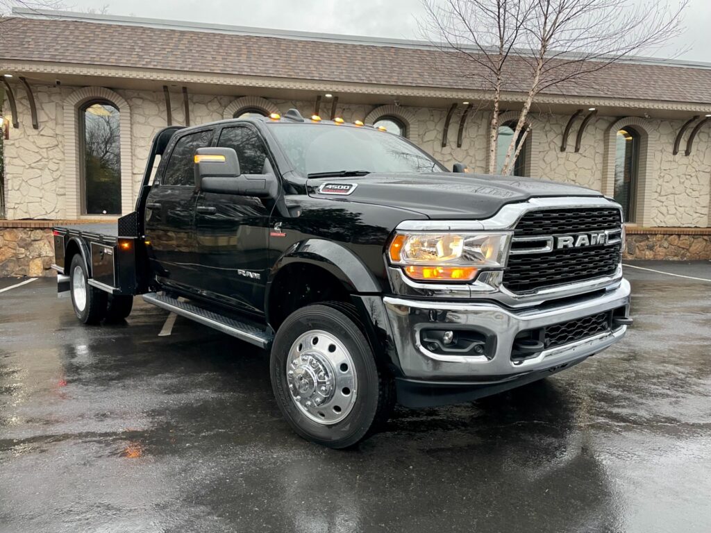 Black Ram pickup truck parked in the AutoPro Nashville parking lot.