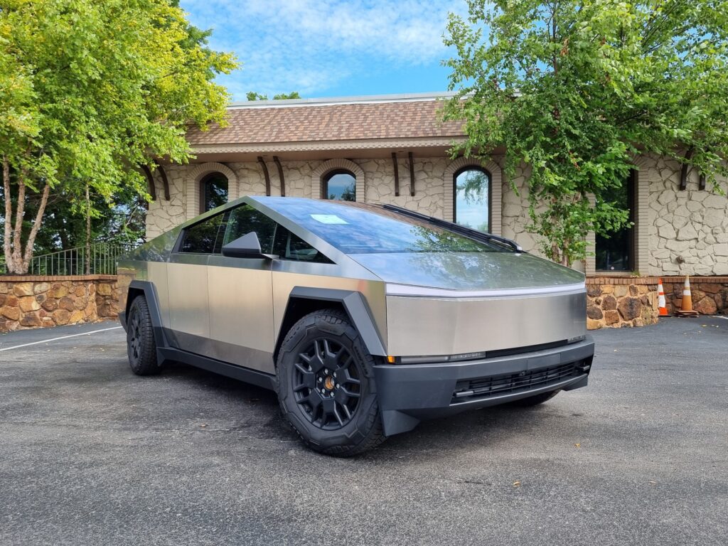 Pre-owned Tesla Cybertruck Foundation Series front view at AutoPro Nashville.
