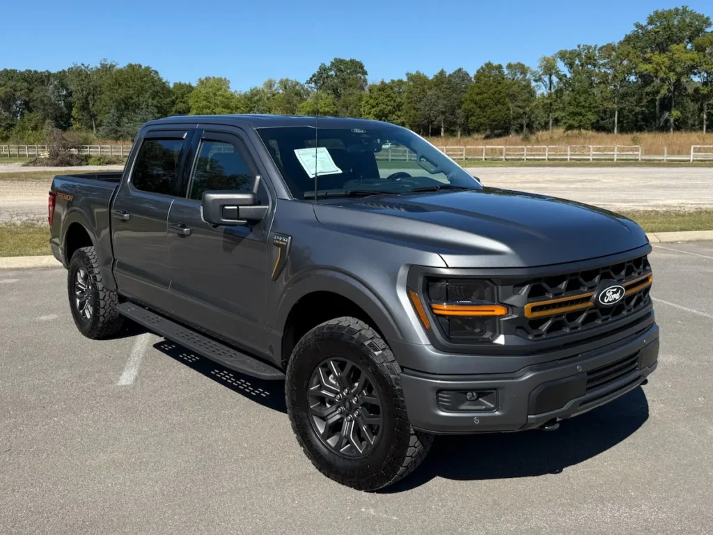 Used 2025 Ford F-150 Tremor gray pickup front view